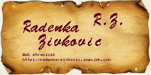 Radenka Živković vizit kartica